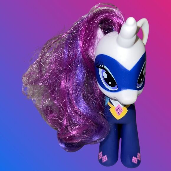 My Little Pony Rarity Figure Wearing Mask 2010 MLP - Picture 2 of 4